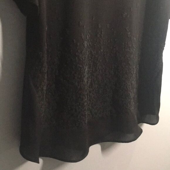 Elegant Simply Vera Verawang top women’s size pl petite Large black embellished - Picture 9 of 16